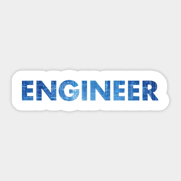 Engineer Blueprint Text Sticker by SkelBunny